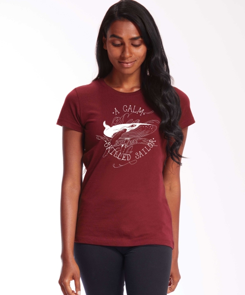 a calm sea... Wal Damen Essential Bio-Baumwoll T-Shirt I Nachhaltig & Fair